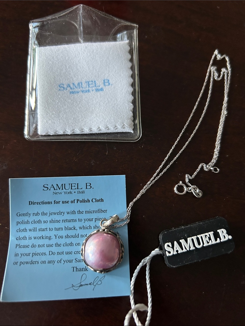 Samuel B. Pink Pearl Pendant Necklace